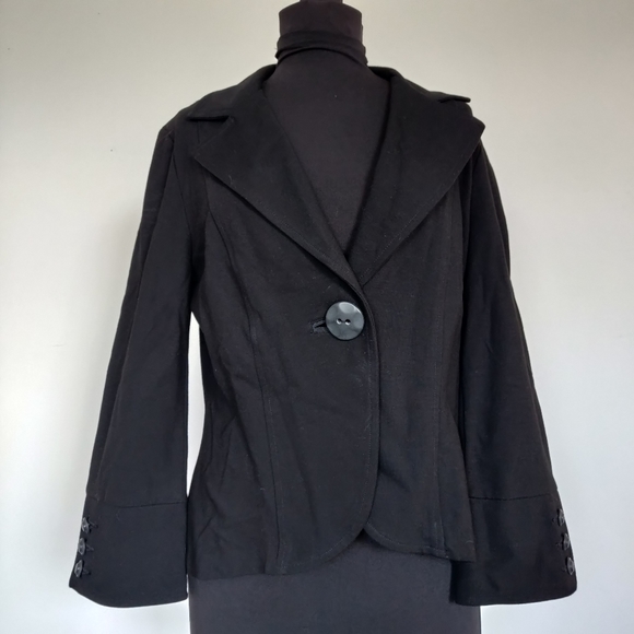 CAbi Jackets & Blazers - CAbi Black Single Big Button Blazer Jacket M